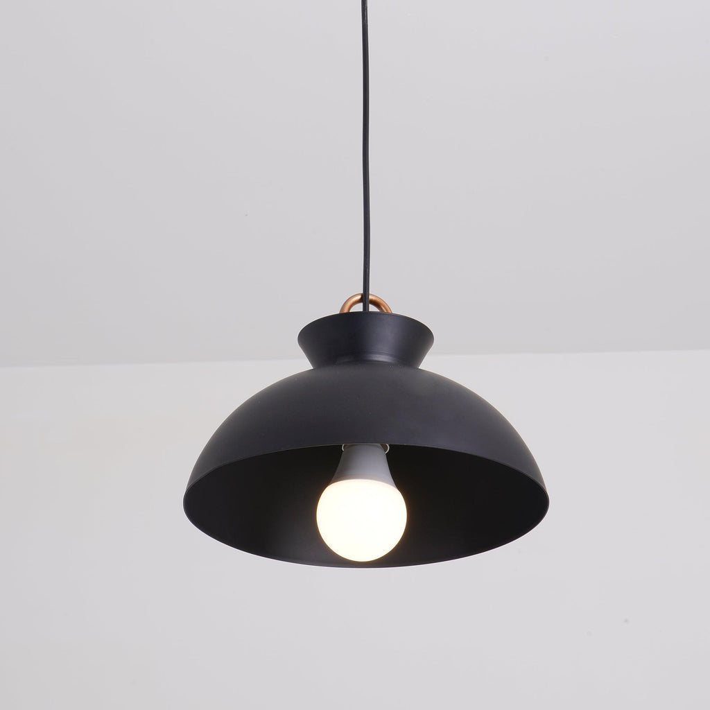 Coil Ceiling Pendant Light | Metal & Glass | Black and White
