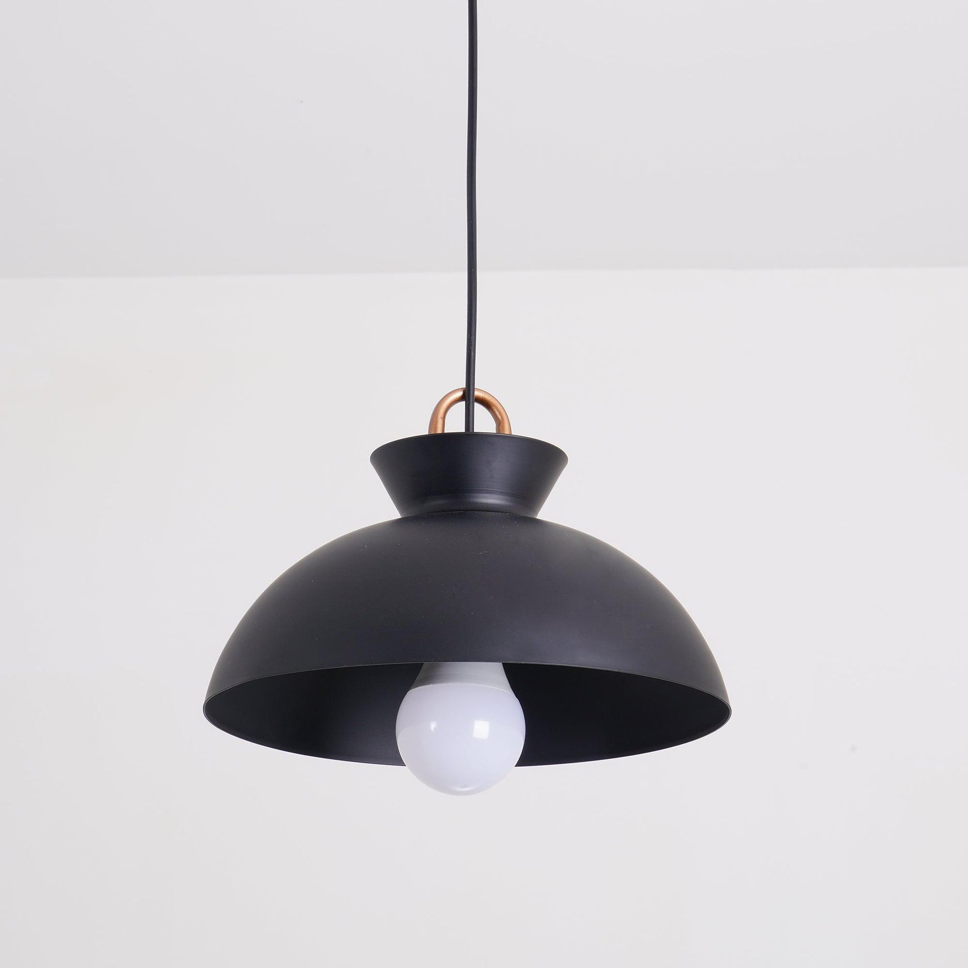 Coil Ceiling Pendant Light | Metal & Glass | Black and White
