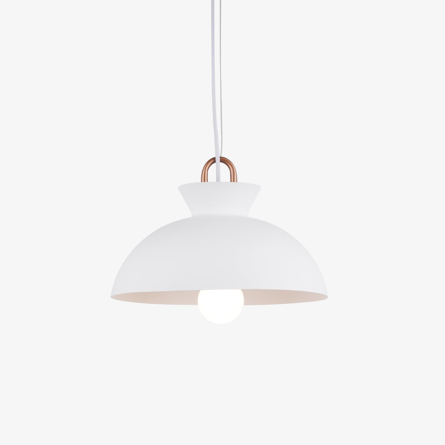 Coil Ceiling Pendant Light | Metal & Glass | Black and White