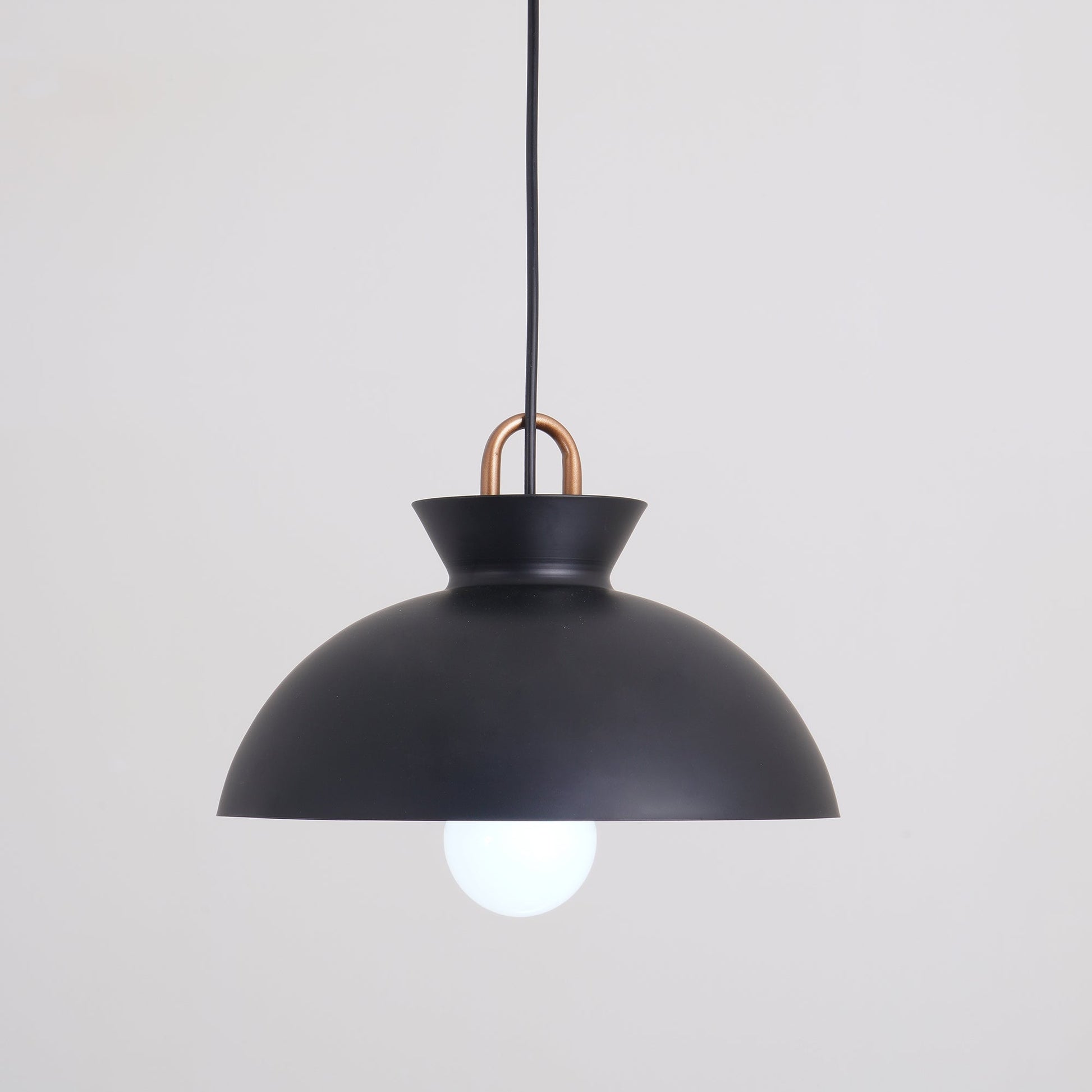 Coil Ceiling Pendant Light | Metal & Glass | Black and White
