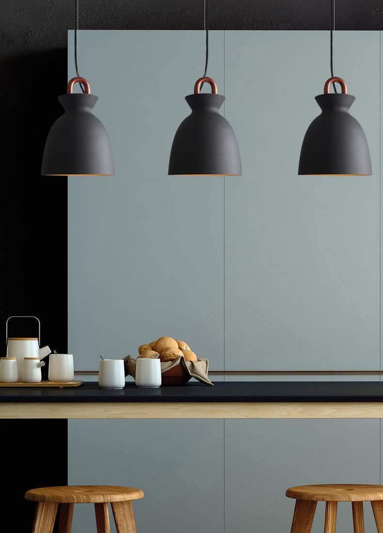 Coil Ceiling Pendant Light | Metal & Glass | Black and White