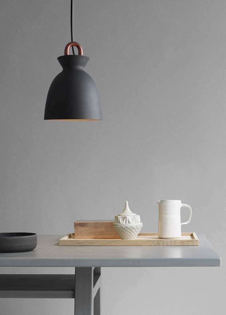 Coil Ceiling Pendant Light | Metal & Glass | Black and White