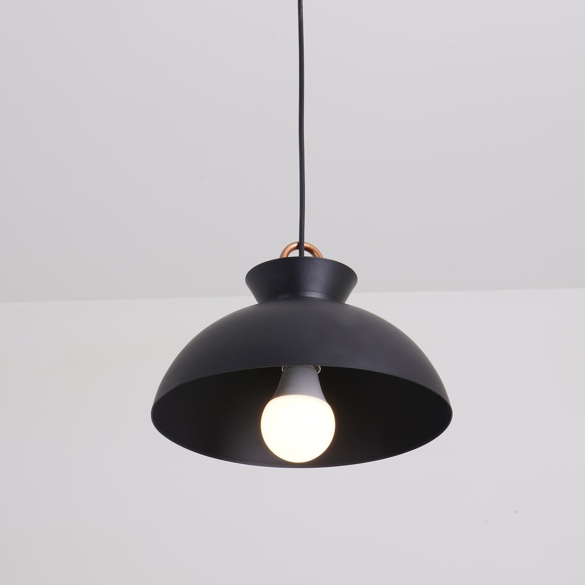 Coil Ceiling Pendant Light | Metal & Glass | Black and White