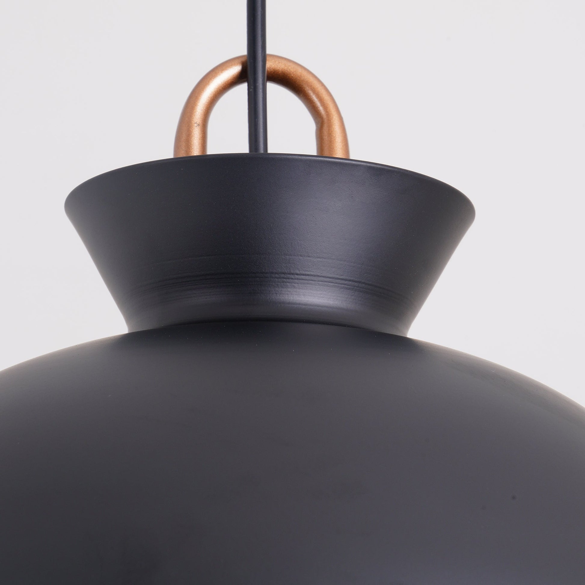 Coil Ceiling Pendant Light | Metal & Glass | Black and White