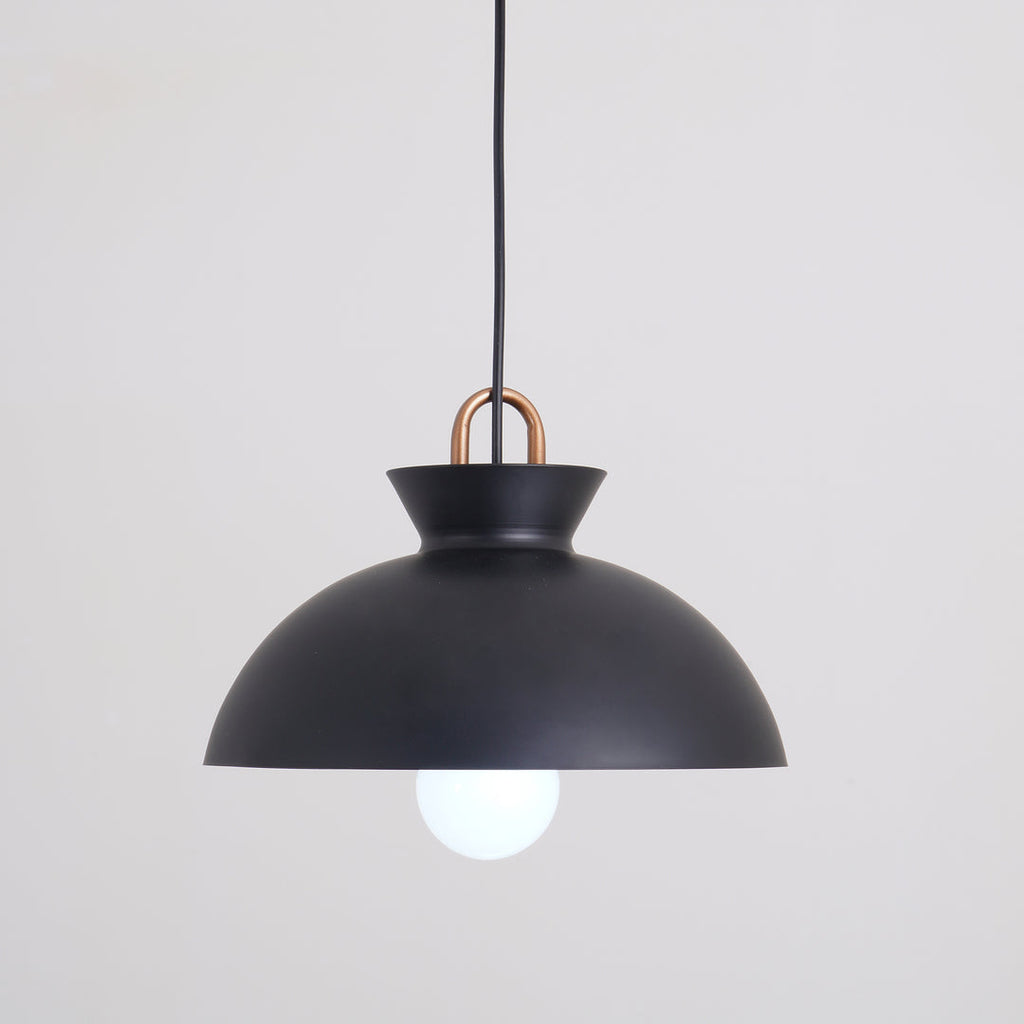 Coil Ceiling Pendant Light | Metal & Glass | Black and White