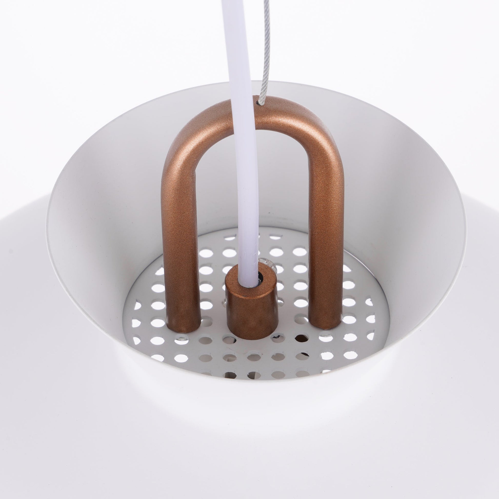 Coil Ceiling Pendant Light | Metal & Glass | Black and White