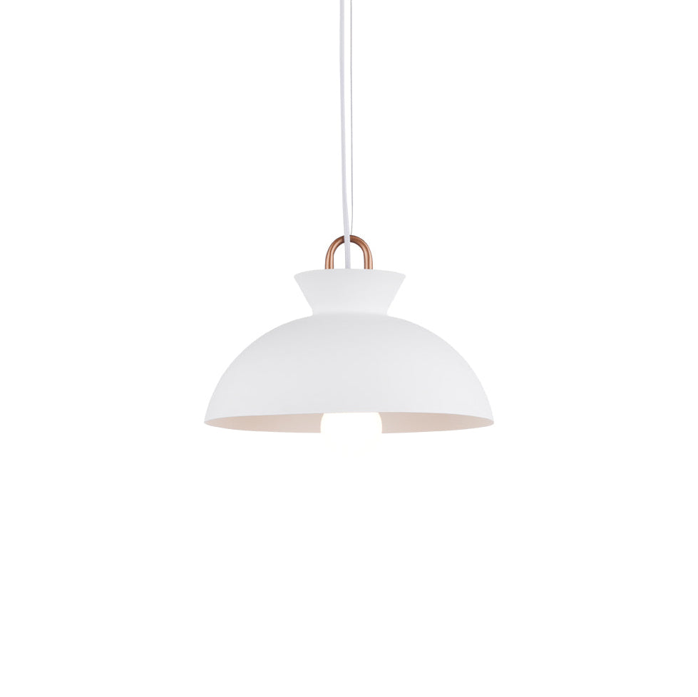 Coil Ceiling Pendant Light | Metal & Glass | Black and White