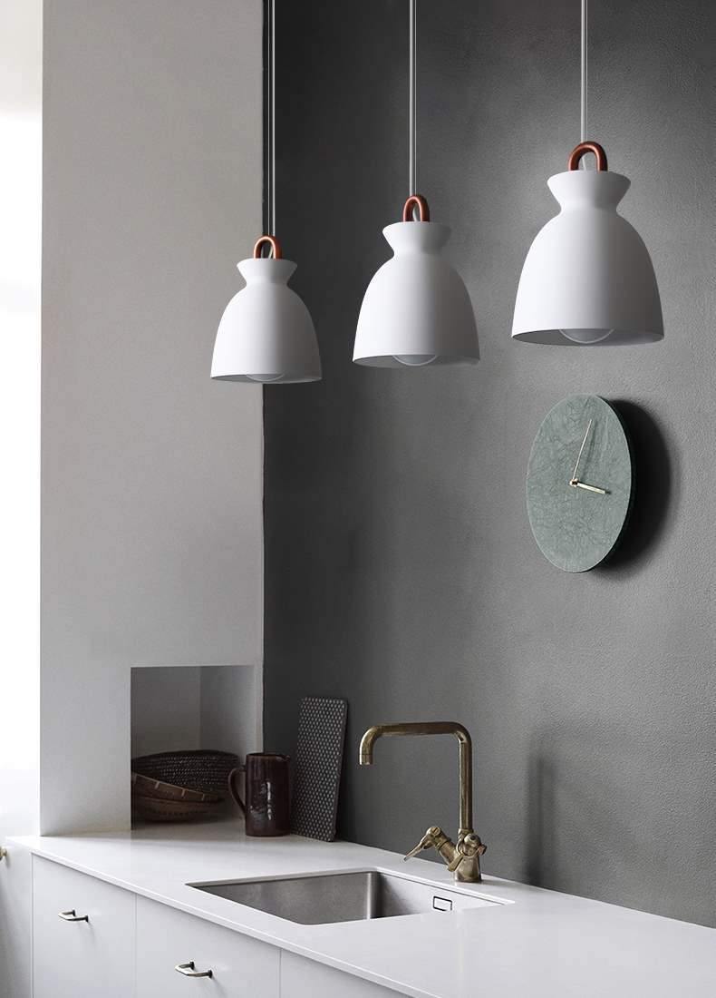 Coil Ceiling Pendant Light | Metal & Glass | Black and White