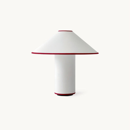 Fabric Table Lamp | Metal & Fabric | Red or Black with White Shade