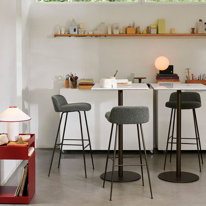 Fabric Table Lamp | Metal & Fabric | Red or Black with White Shade