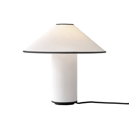 Fabric Table Lamp | Metal & Fabric | Red or Black with White Shade