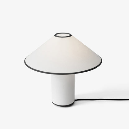 Fabric Table Lamp | Metal & Fabric | Red or Black with White Shade