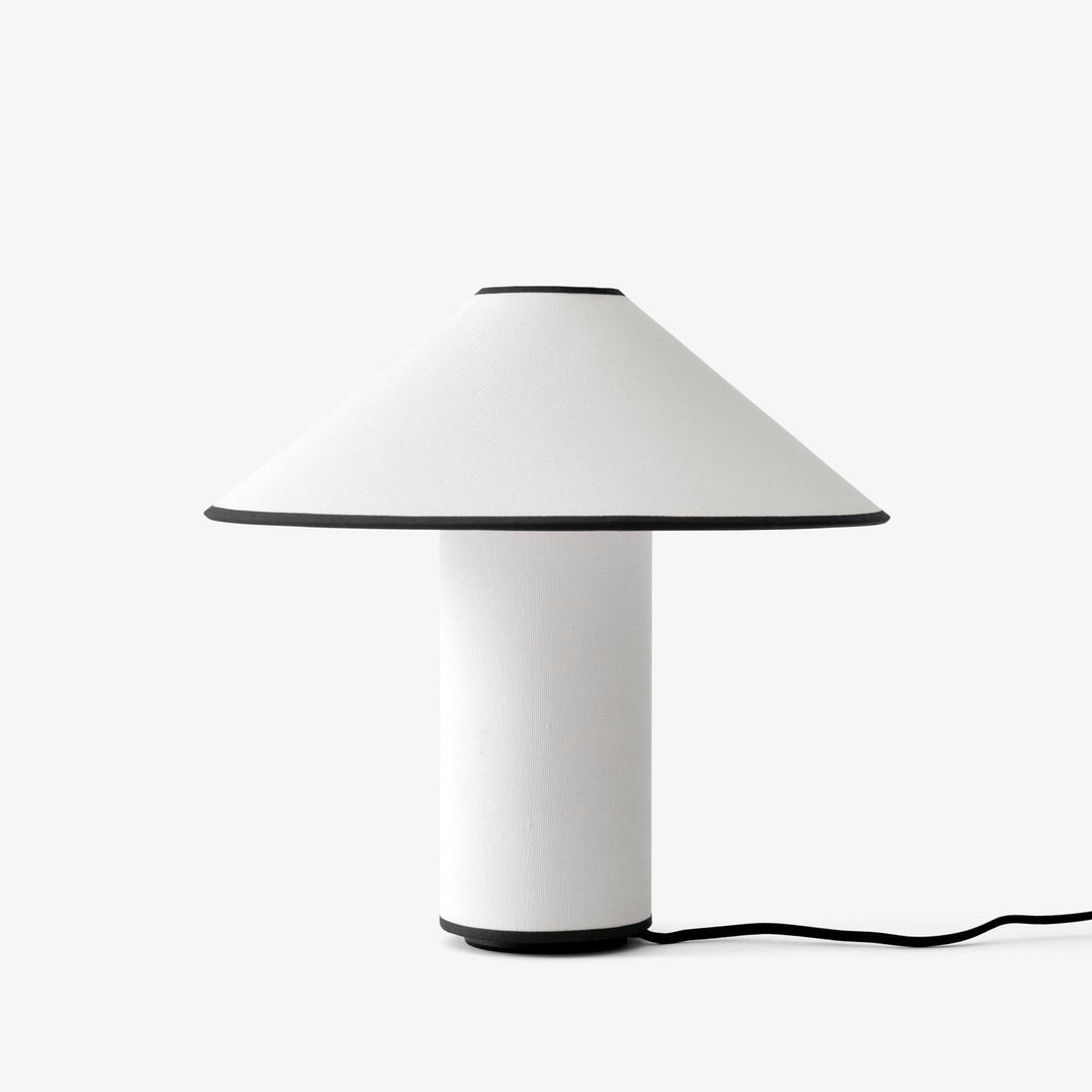 Colette Table Lamp | Art Deco Design | Red Wine Base & White Shade