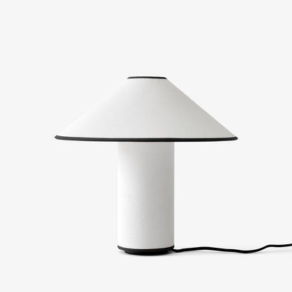 Colette Table Lamp | Art Deco Design | Red Wine Base & White Shade