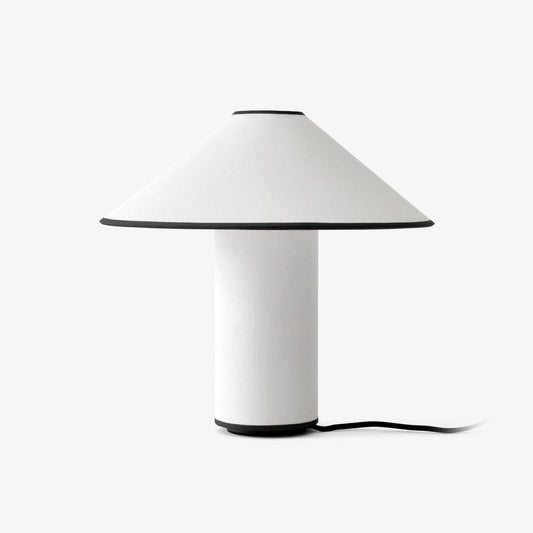 Colette Table Lamp | Art Deco Design | Red Wine Base & White Shade
