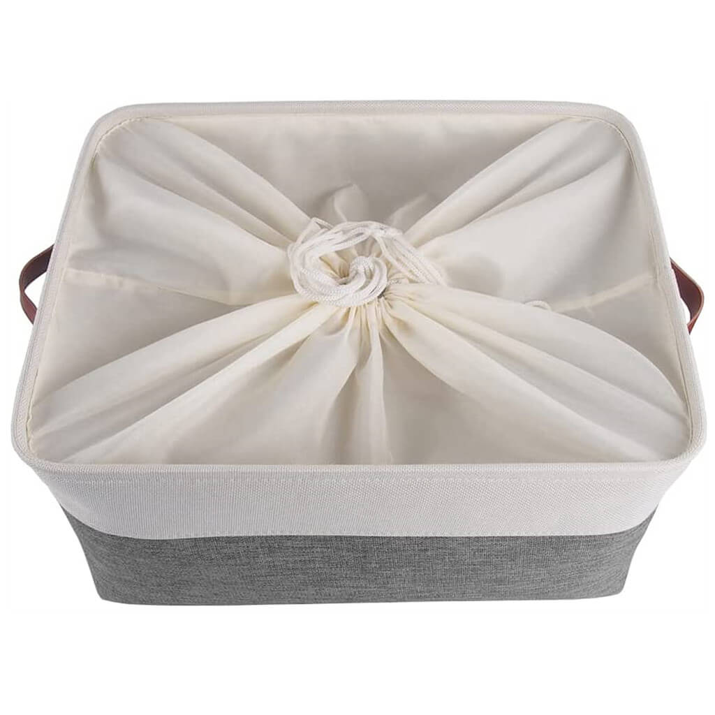 Waterproof Foldable Storage Box | Three-Layer Material | Cold Grey & White