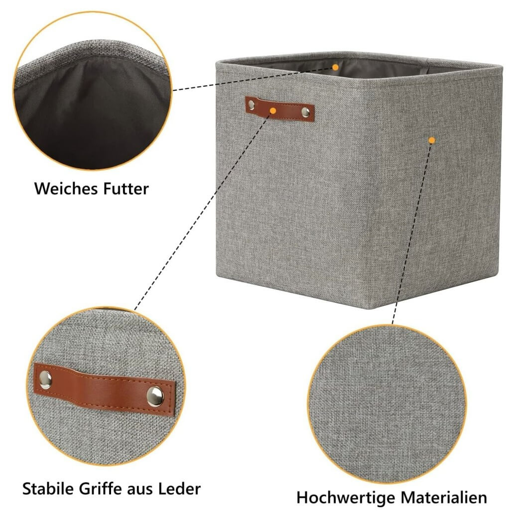 Fabric Storage Baskets | Set of 3 | 30cm Cube