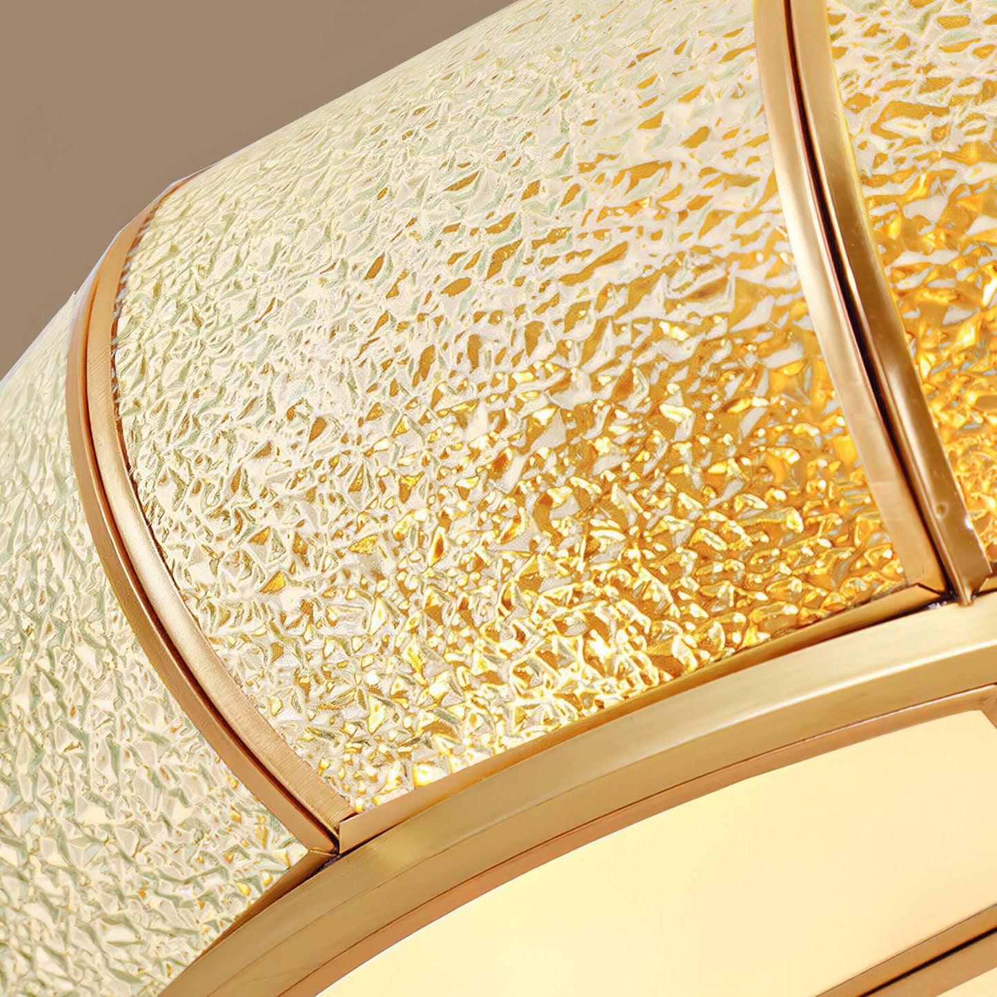 Colonial Glass Drum Ceiling Light | Brass & Glass | White Shade