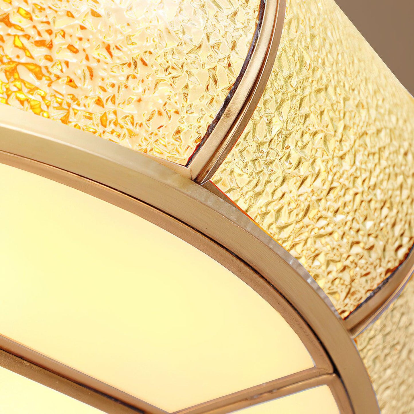 Colonial Glass Drum Ceiling Light | Brass & Glass | White Shade