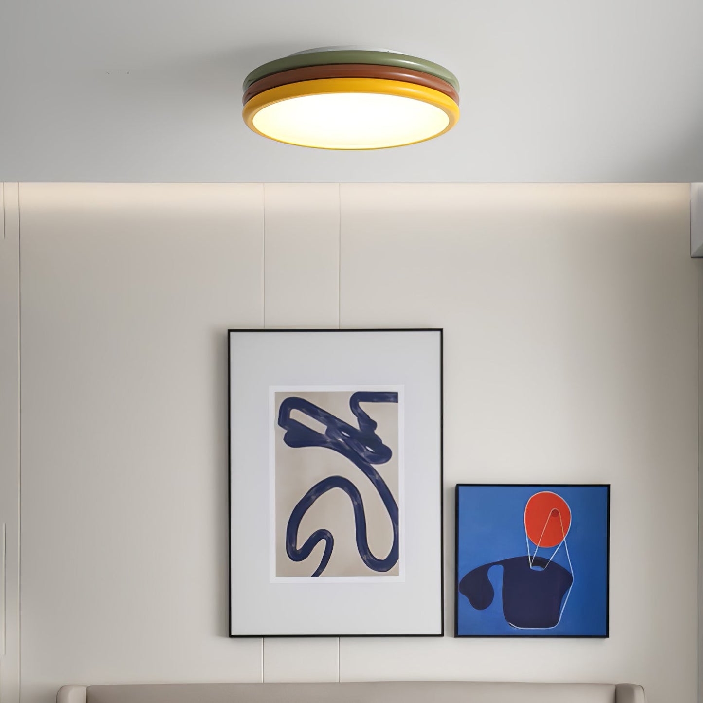 Color Stack Ceiling Lamp | Acrylic & Metal | White, Green, Red, Yellow