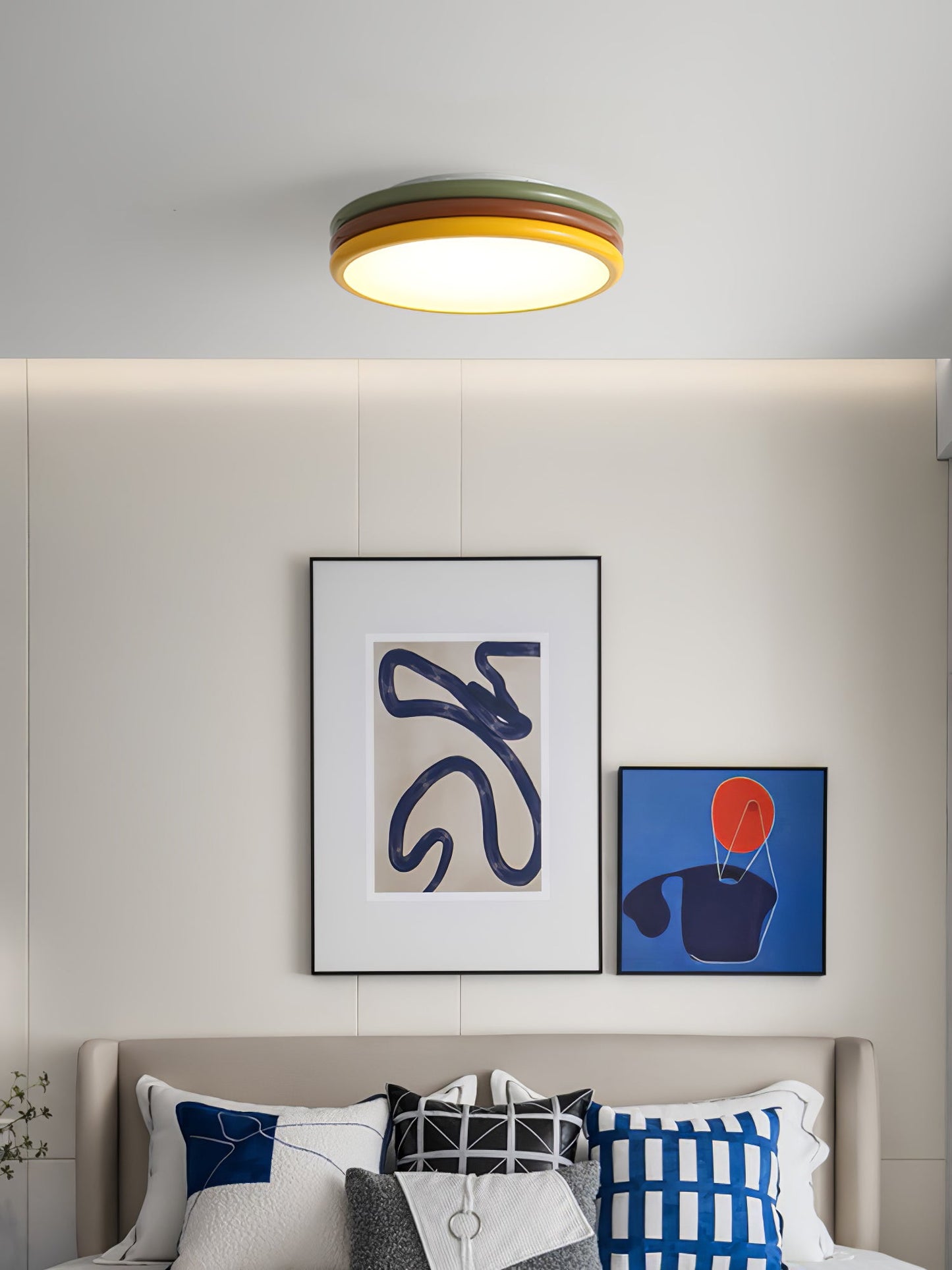 Color Stack Ceiling Lamp | Acrylic & Metal | White, Green, Red, Yellow