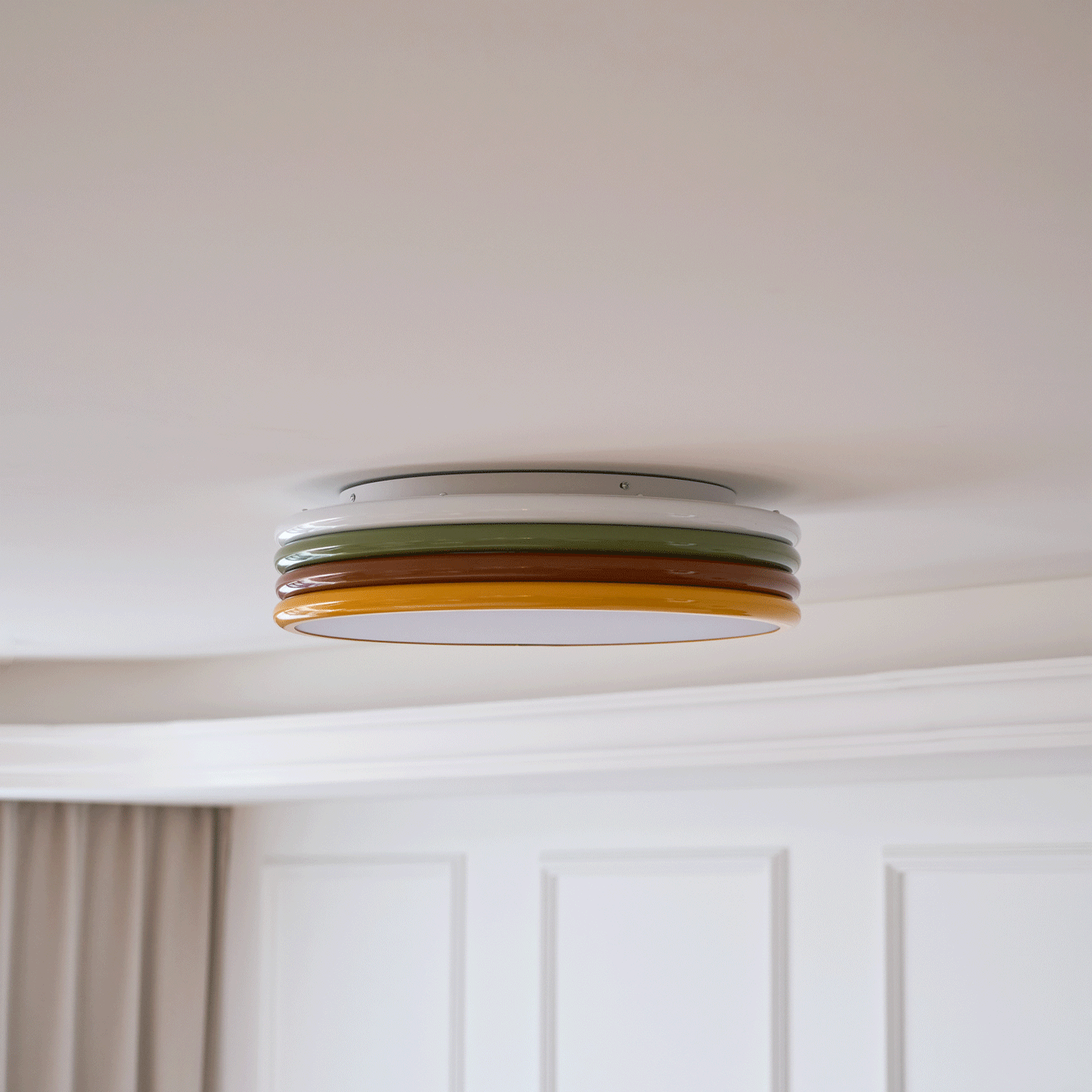 Color Stack Ceiling Lamp | Acrylic & Metal | White, Green, Red, Yellow