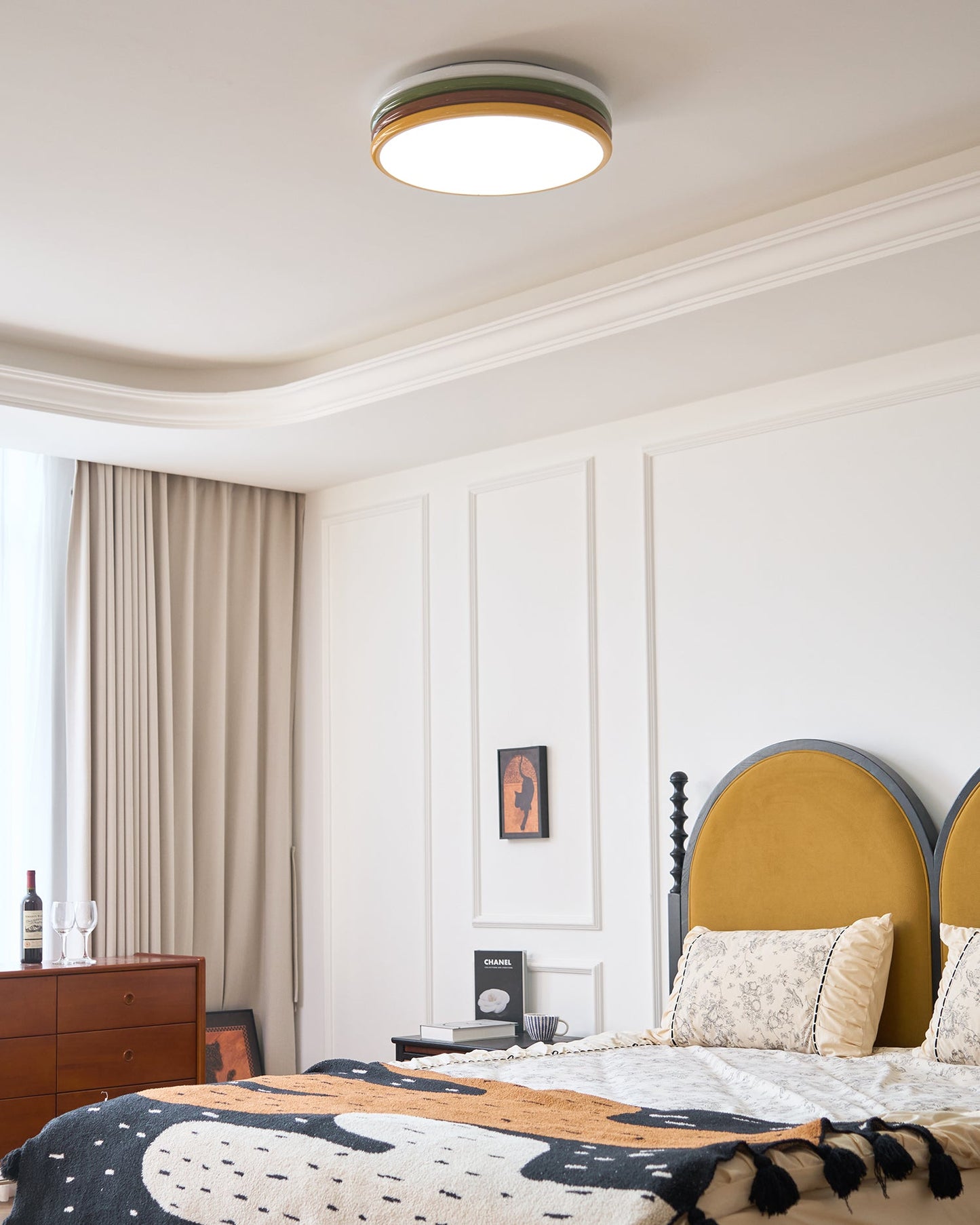 Color Stack Ceiling Lamp | Acrylic & Metal | White, Green, Red, Yellow