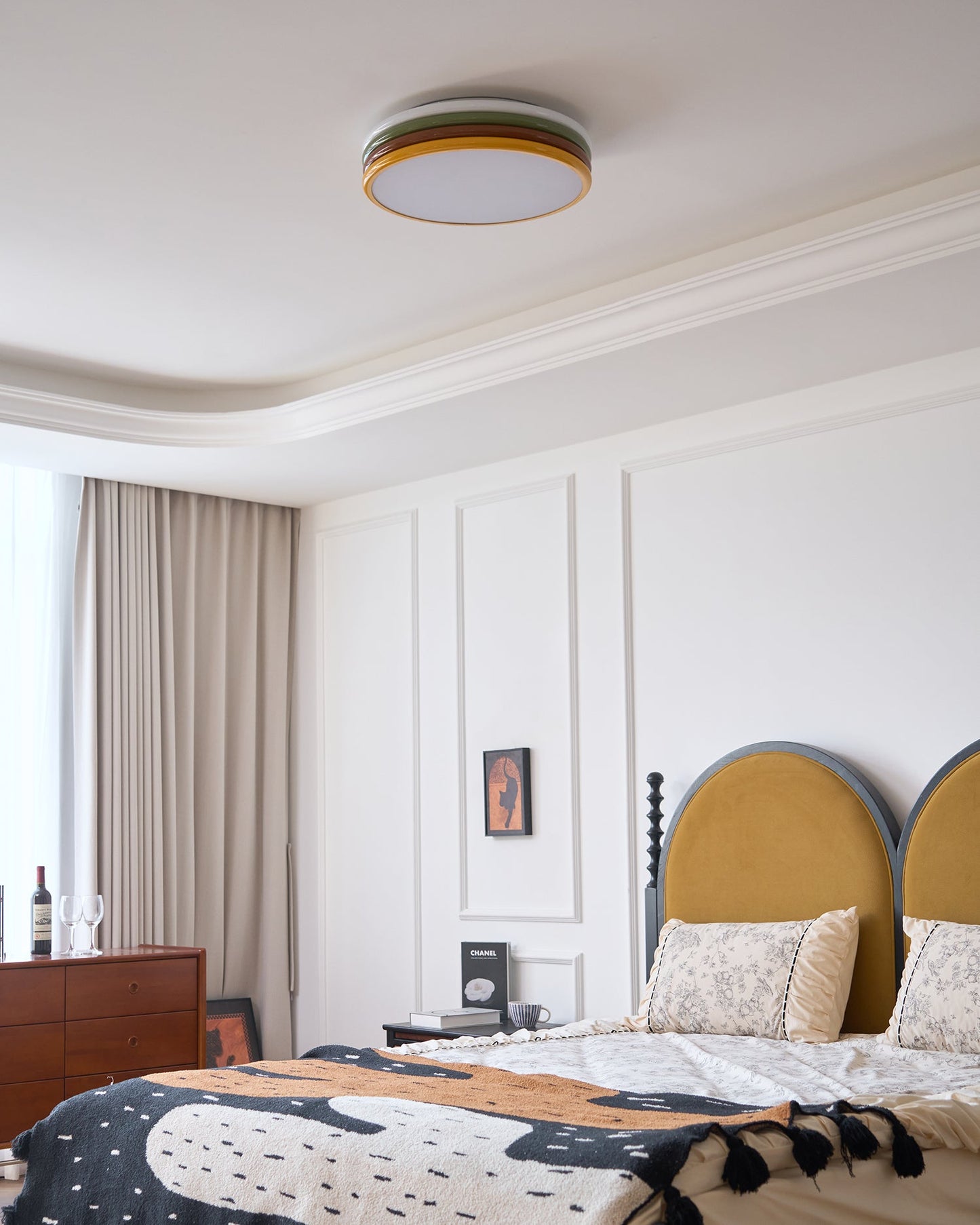 Color Stack Ceiling Lamp | Acrylic & Metal | White, Green, Red, Yellow