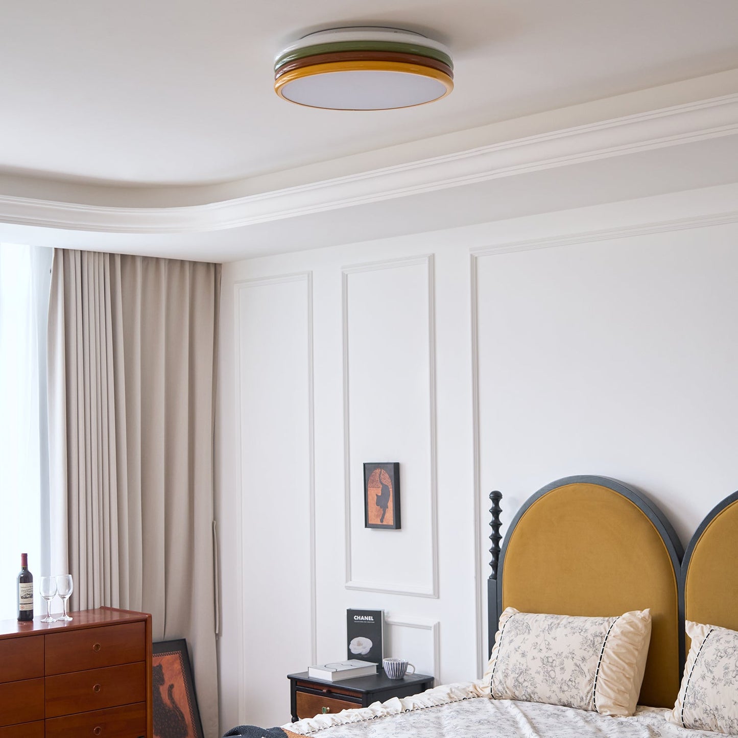 Color Stack Ceiling Lamp | Acrylic & Metal | White, Green, Red, Yellow