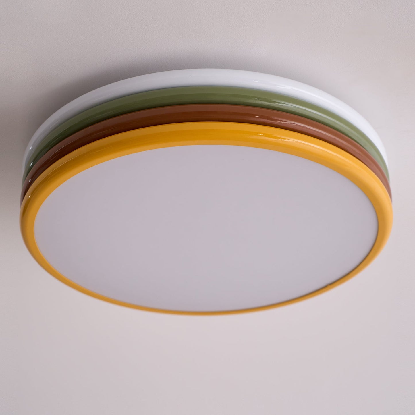 Color Stack Ceiling Lamp | Acrylic & Metal | White, Green, Red, Yellow