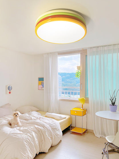 Color Stack Ceiling Lamp | Acrylic & Metal | White, Green, Red, Yellow