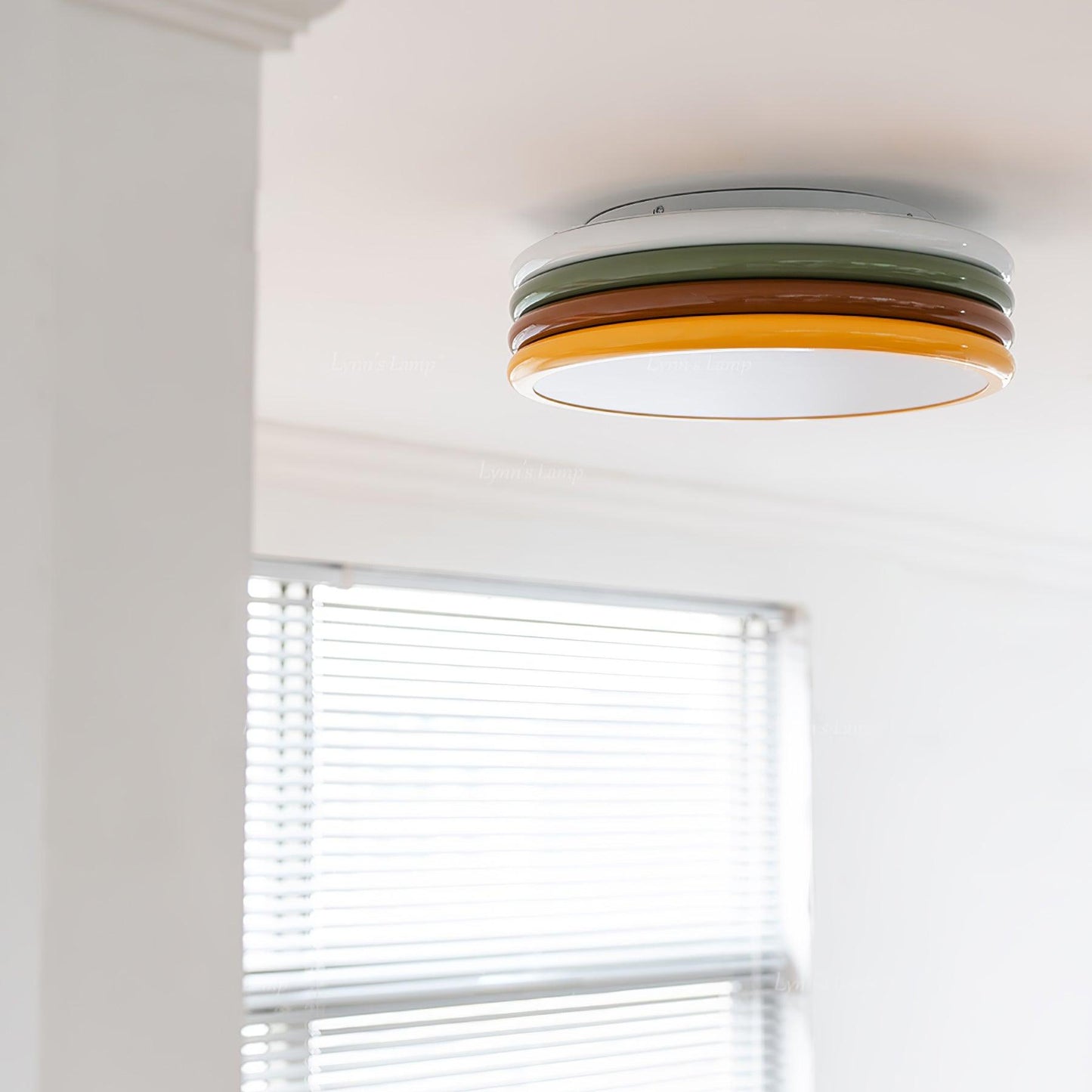 Color Stack Ceiling Lamp | Acrylic & Metal | White, Green, Red, Yellow