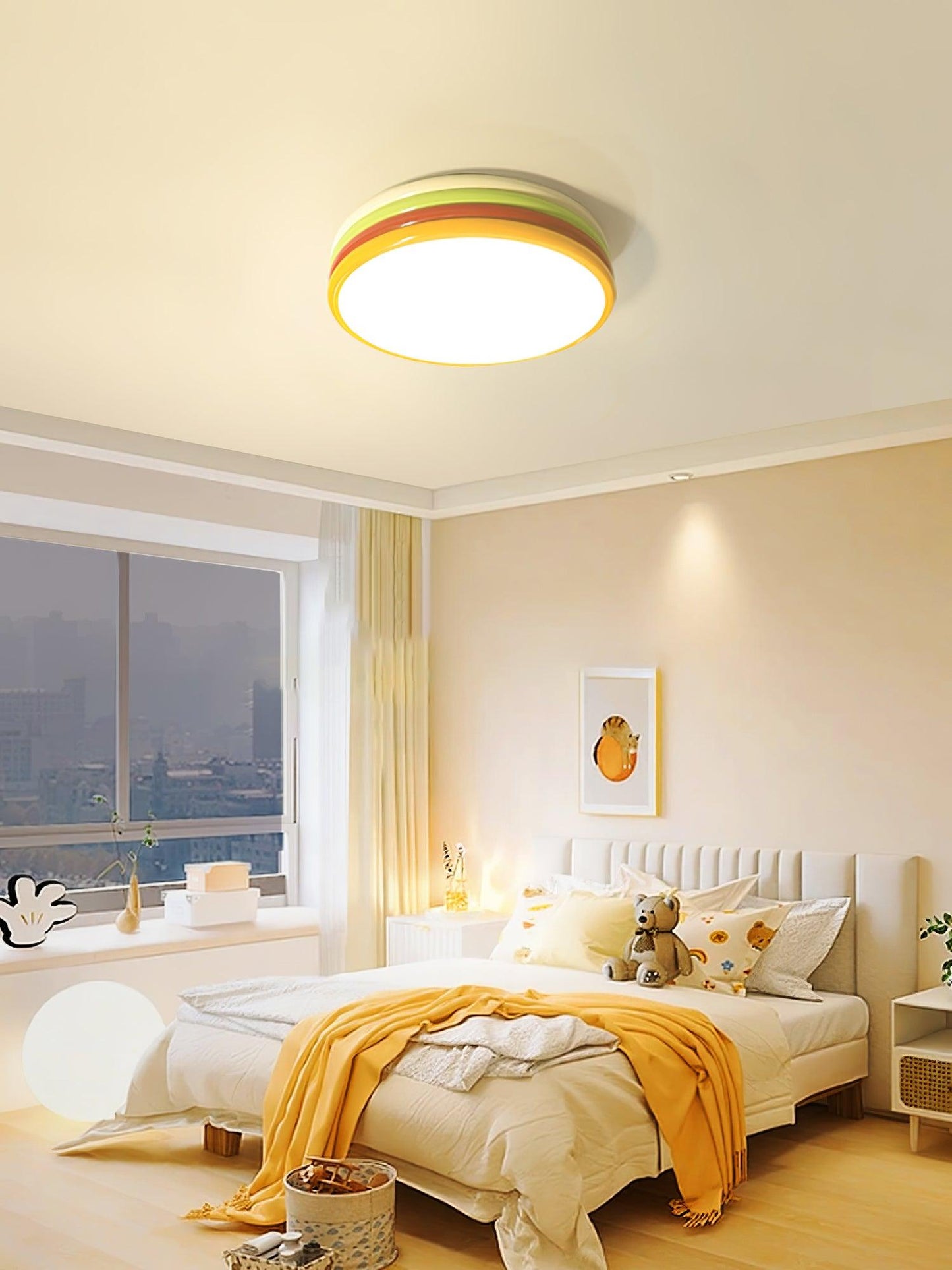 Color Stack Ceiling Lamp | Acrylic & Metal | White, Green, Red, Yellow