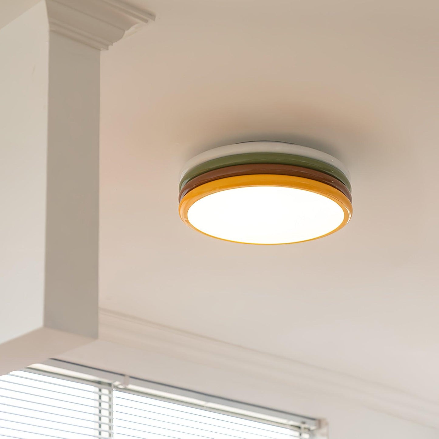 Color Stack Ceiling Lamp | Acrylic & Metal | White, Green, Red, Yellow