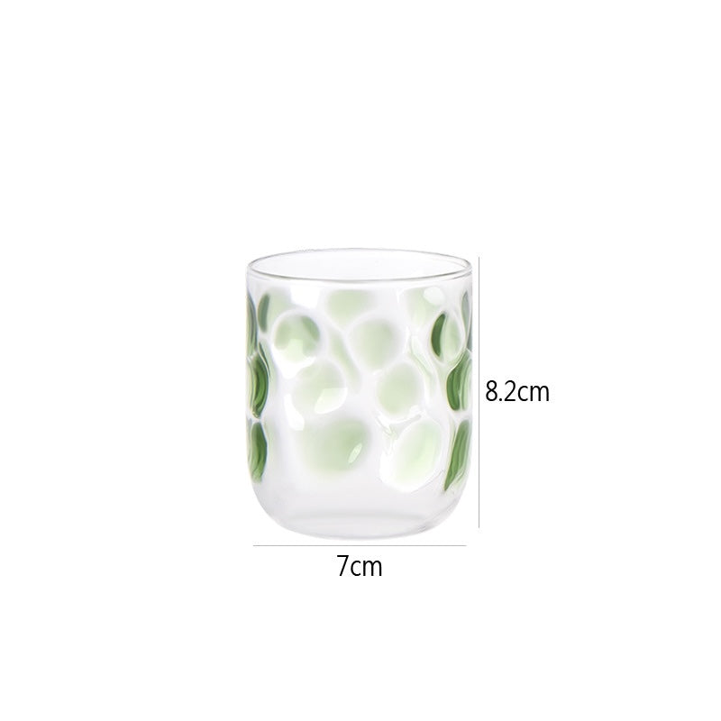Glass Tumbler | Polka Dot Design | Clear