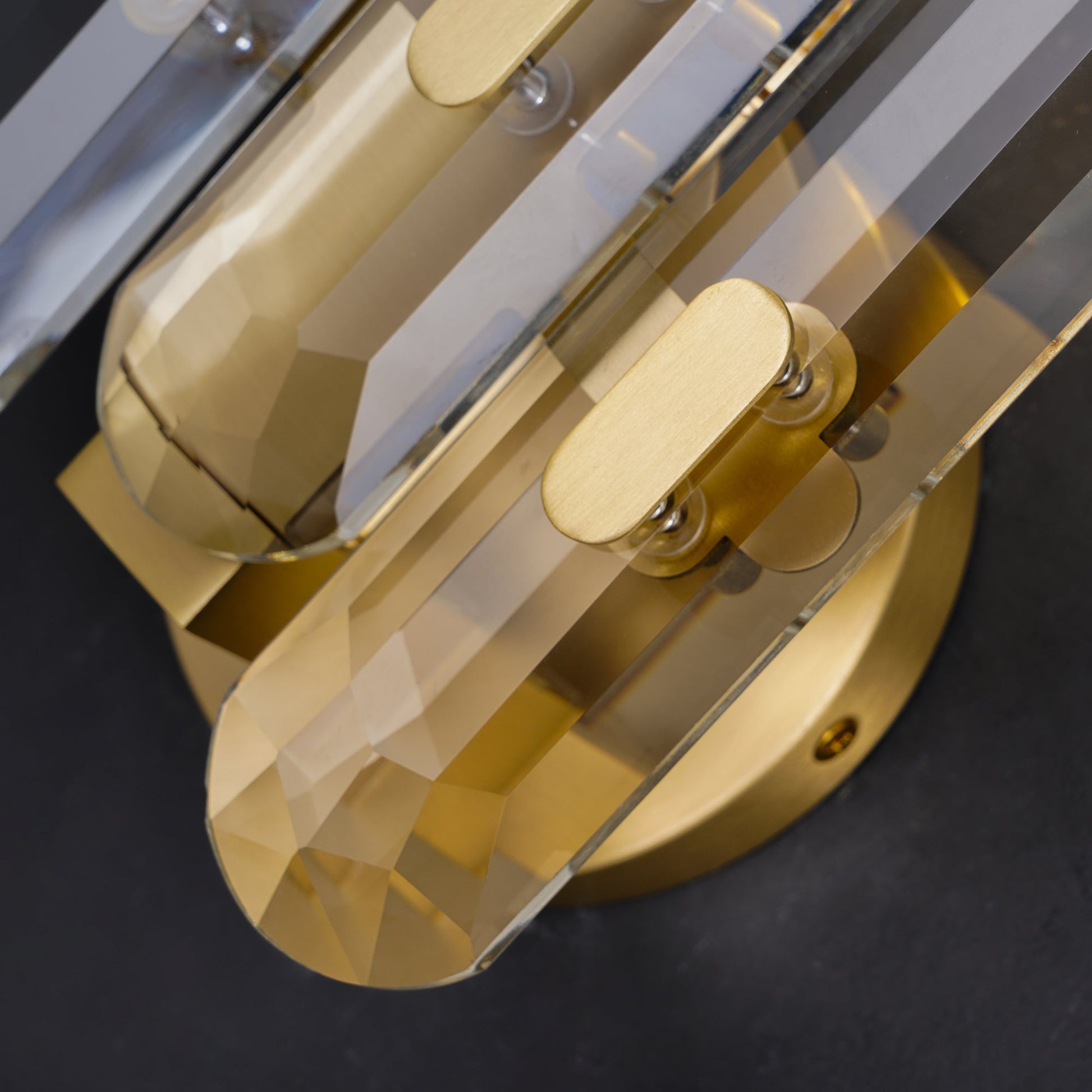 Bolton Sconce | Brass, K9 Crystal | Clear