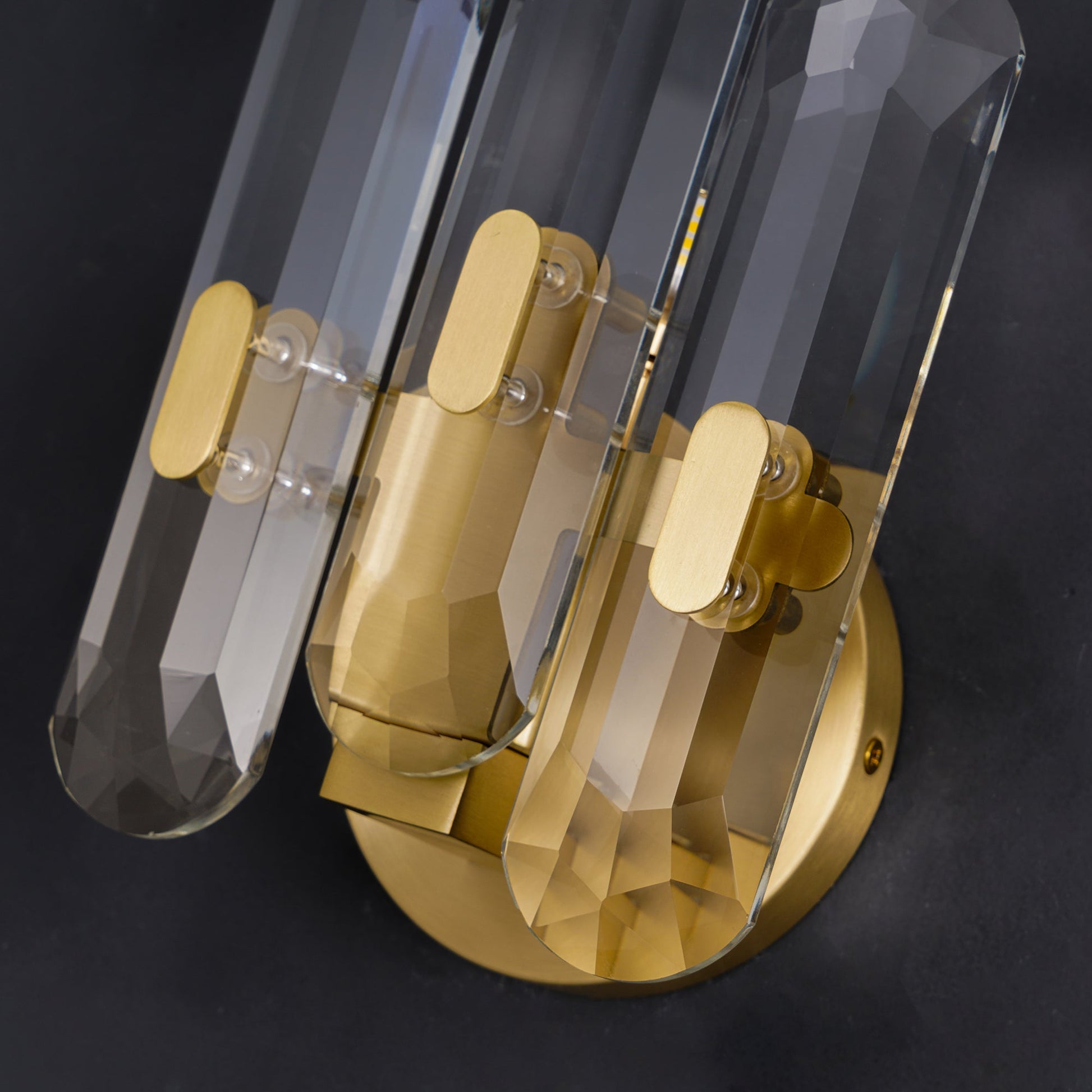 Bolton Sconce | Brass, K9 Crystal | Clear