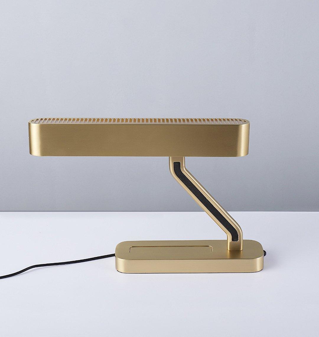 Colt Table Lamp | Brass, Acrylic | White Shade