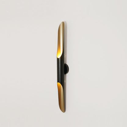 Coltrane Wall Sconce | Handmade Steel | Matte Black & Gold | Set of 2