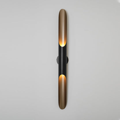 Coltrane Wall Sconce | Handmade Steel | Matte Black & Gold | Set of 2