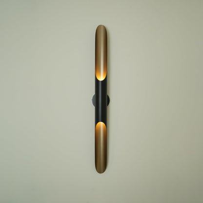 Coltrane Wall Sconce | Handmade Steel | Matte Black & Gold | Set of 2