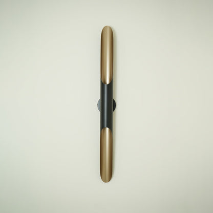 Coltrane Wall Sconce | Handmade Steel | Matte Black & Gold | Set of 2
