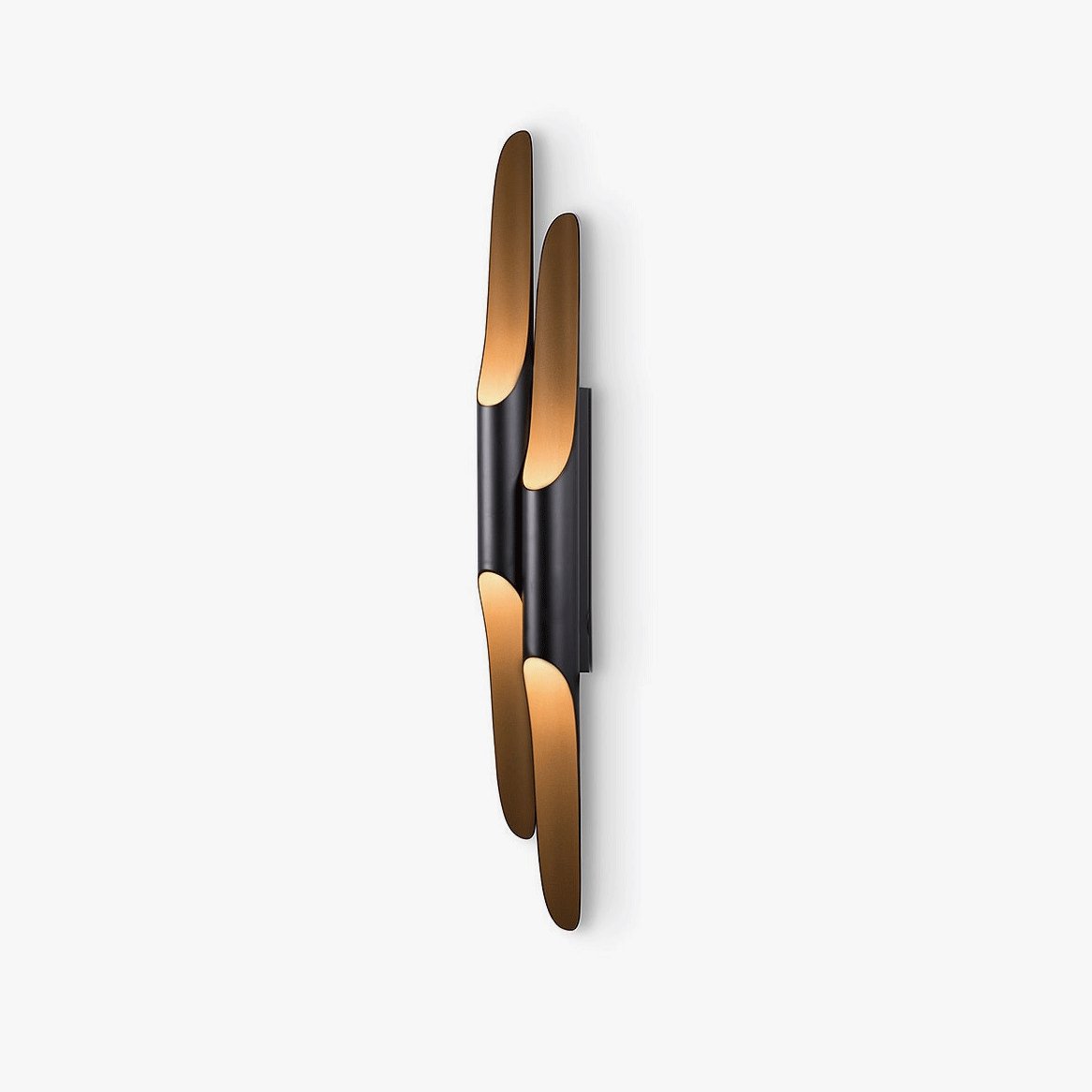 Coltrane Wall Sconce | Handmade Steel | Matte Black & Gold | Set of 2