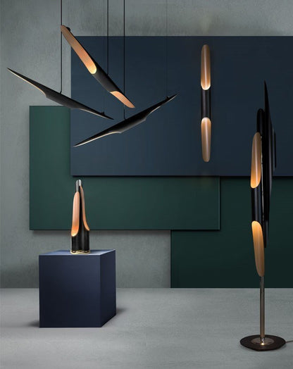 Coltrane Wall Sconce | Handmade Steel | Matte Black & Gold | Set of 2