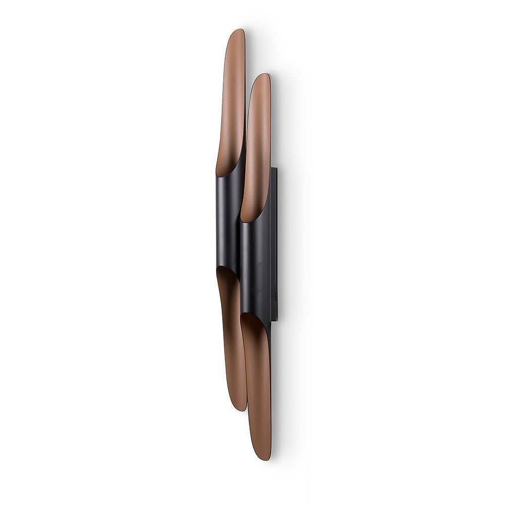 Coltrane Wall Sconce | Handmade Steel | Matte Black & Gold | Set of 2