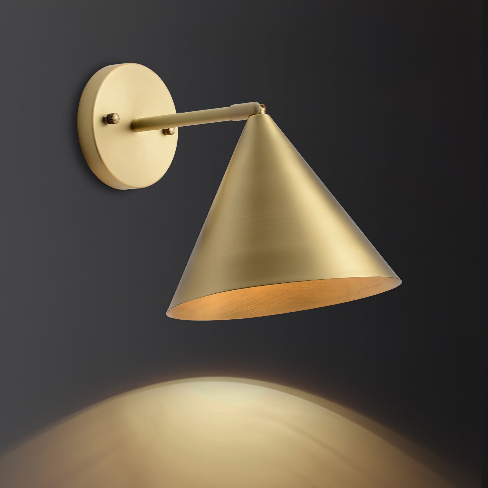 Conica Wall Light | Brass | Matte Finish