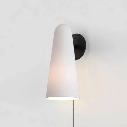Conical Glass Wall Lamp | Iron, Metal & Glass | Gold, Nickel, Black Finishes