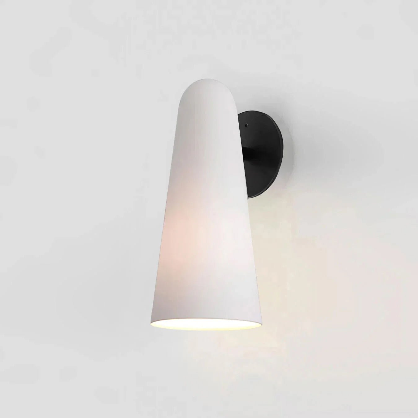 Conical Glass Wall Lamp | Iron, Metal & Glass | Gold, Nickel, Black Finishes