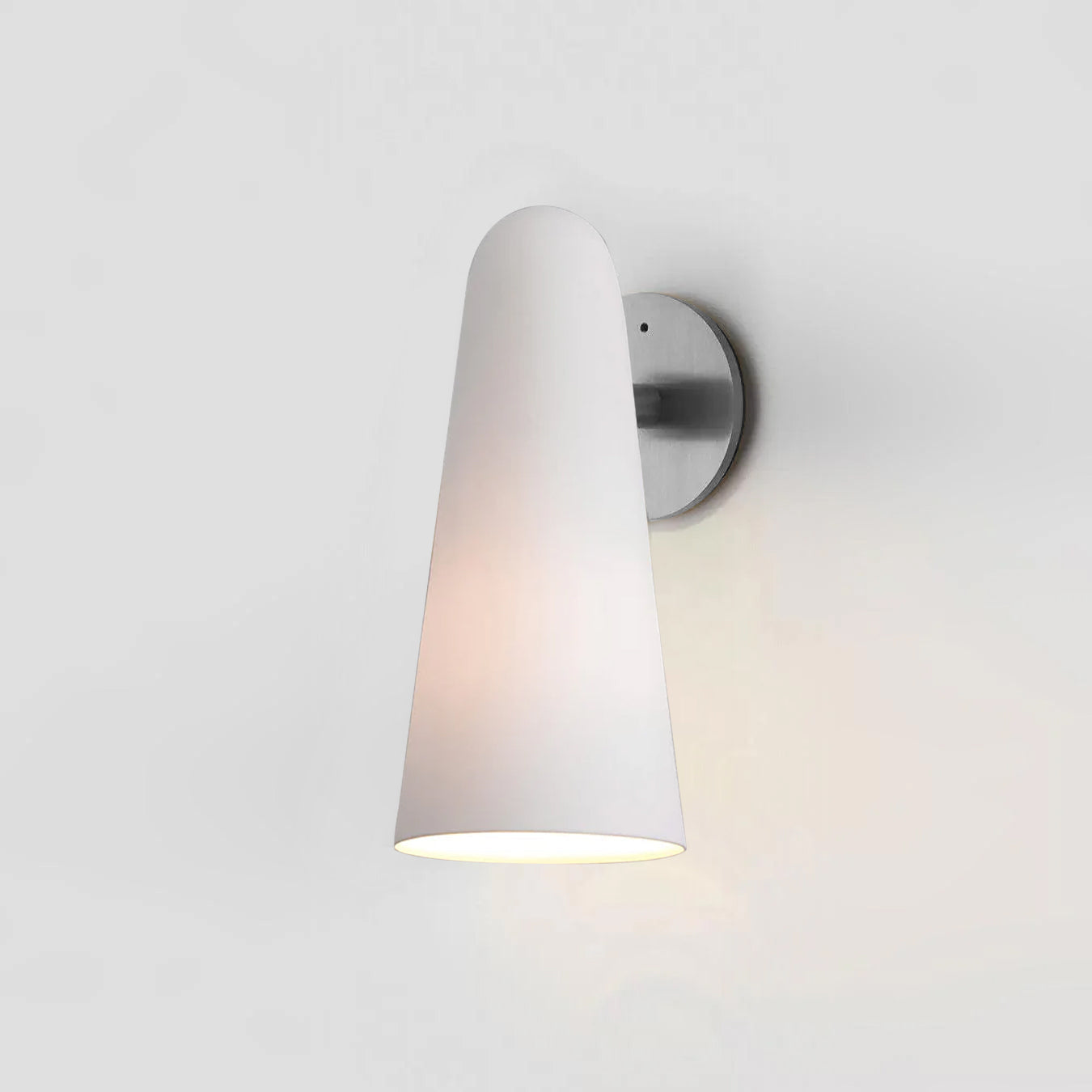 Conical Glass Wall Lamp | Iron, Metal & Glass | Gold, Nickel, Black Finishes