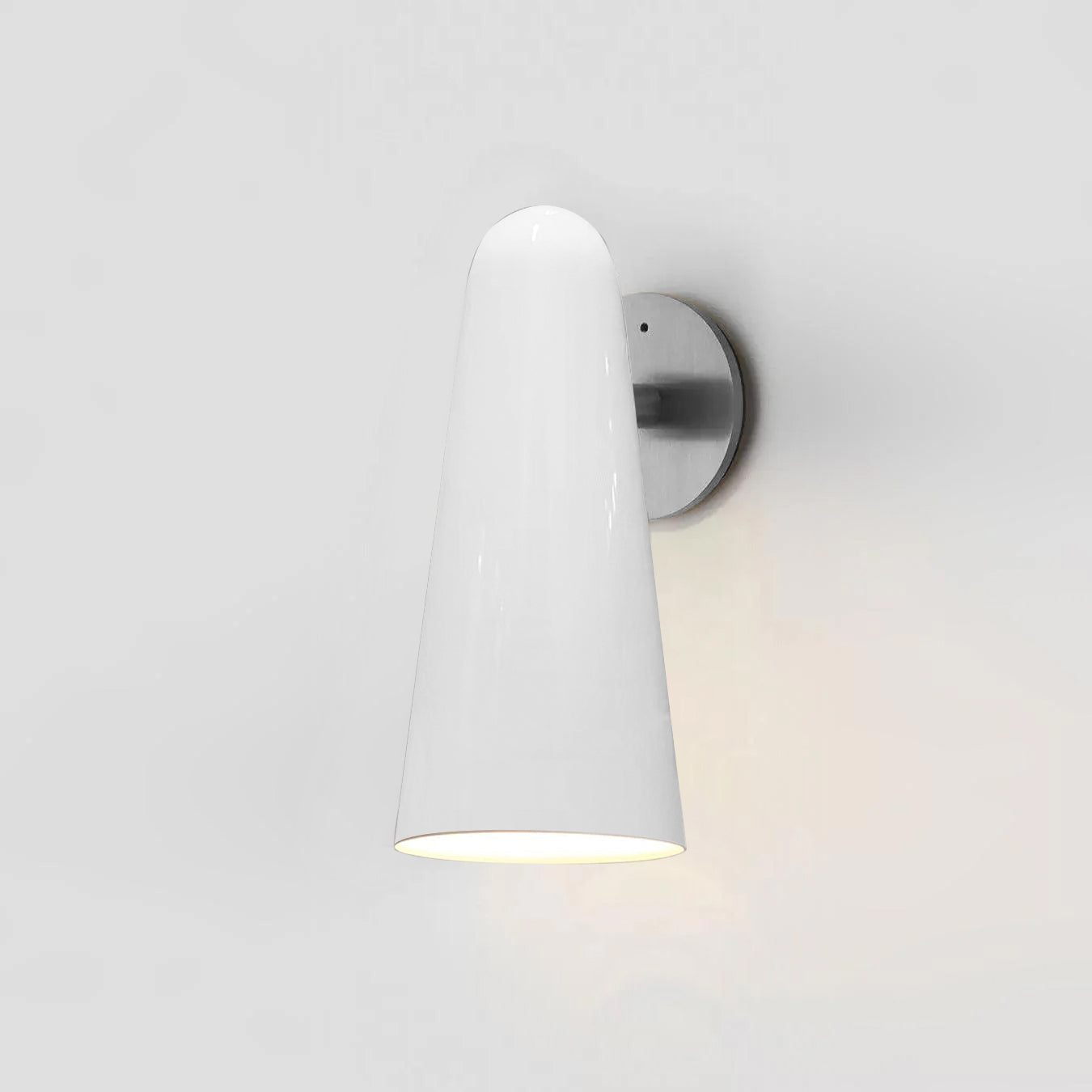 Conical Glass Wall Lamp | Iron, Metal & Glass | Gold, Nickel, Black Finishes